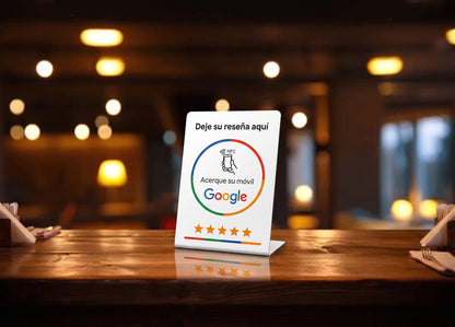 Placa NFC de Reseñas para Negocios