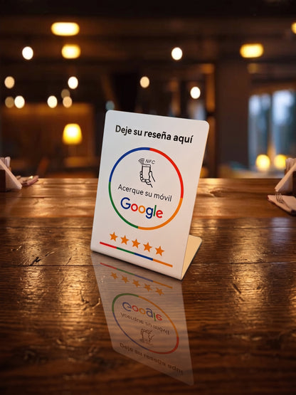 Placa NFC de Reseñas para Negocios