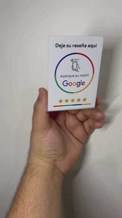 Placa NFC de Reseñas para Negocios